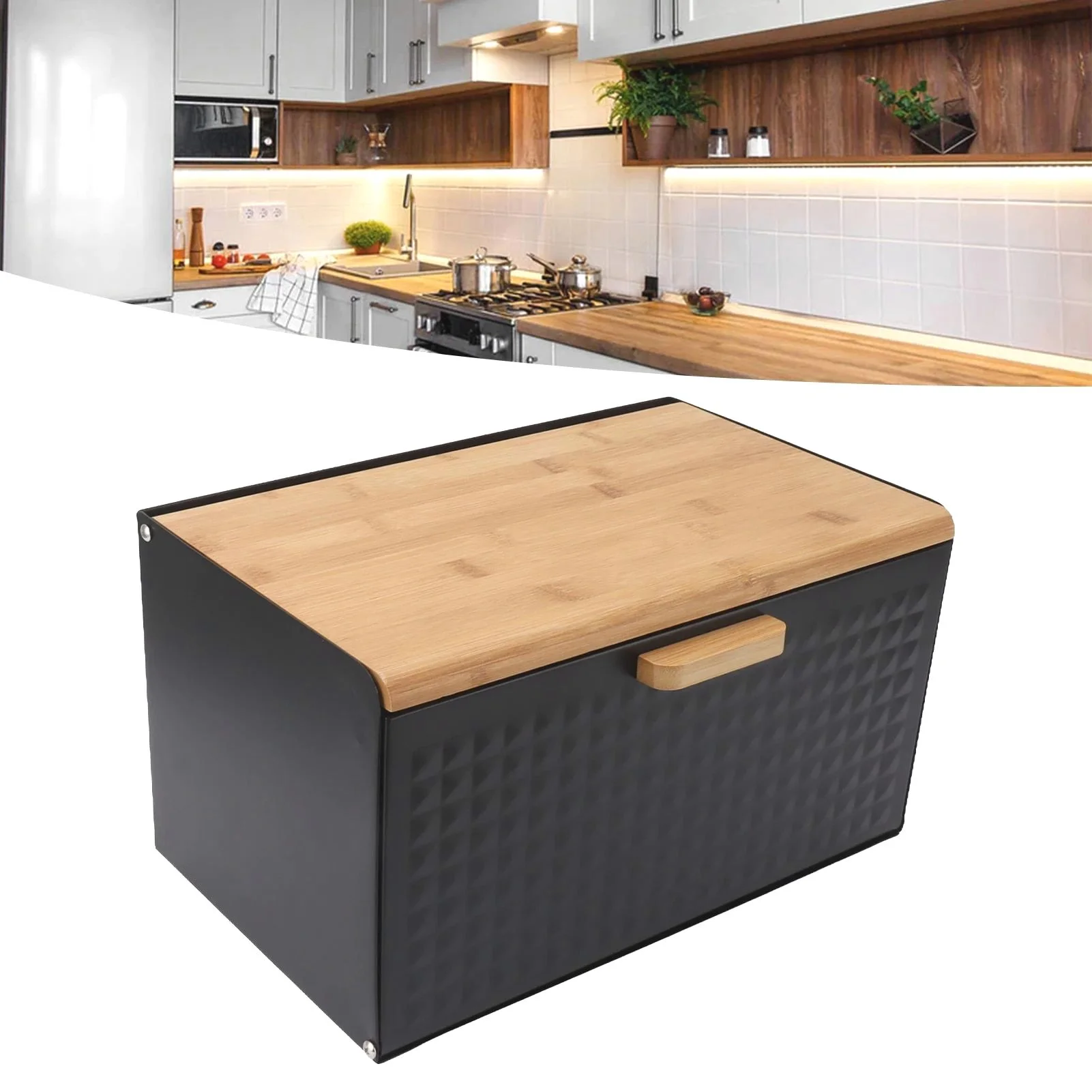 Wooden bread bin